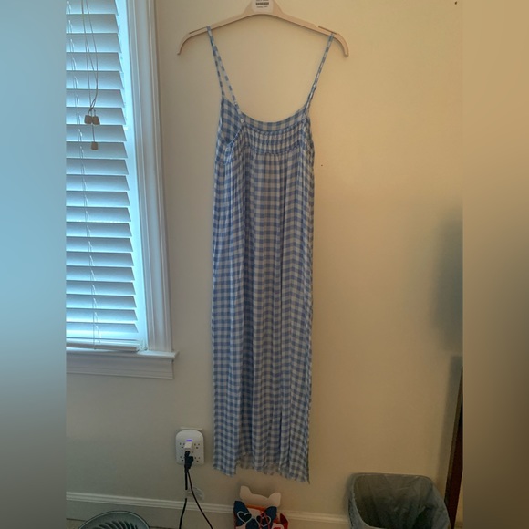 Playa Lucila Blue Gingham Dress Sz M - Picture 16 of 16